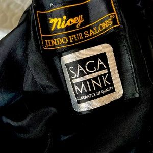 Full length black mink coat